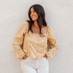 Amuse Society Yellow top